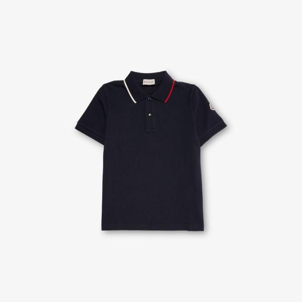 Рубашка-поло Moncler с полосатой отделкой, синий
Рубашка-поло Moncler с полосатой отделкой, синий