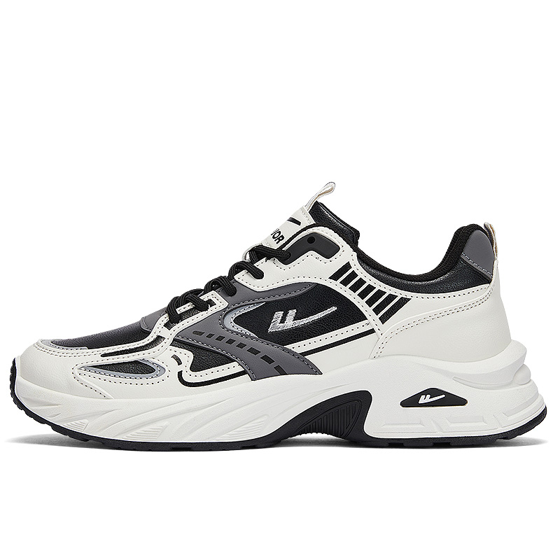 Воинственные противоскользящие и износостойкие утолщенные кроссовки на платформе для увеличения роста мужские бежево-черные Warrior
Воинственные противоскользящие и износостойкие утолщенные кроссовки на платформе для увеличения роста мужские бежево-черные Warrior