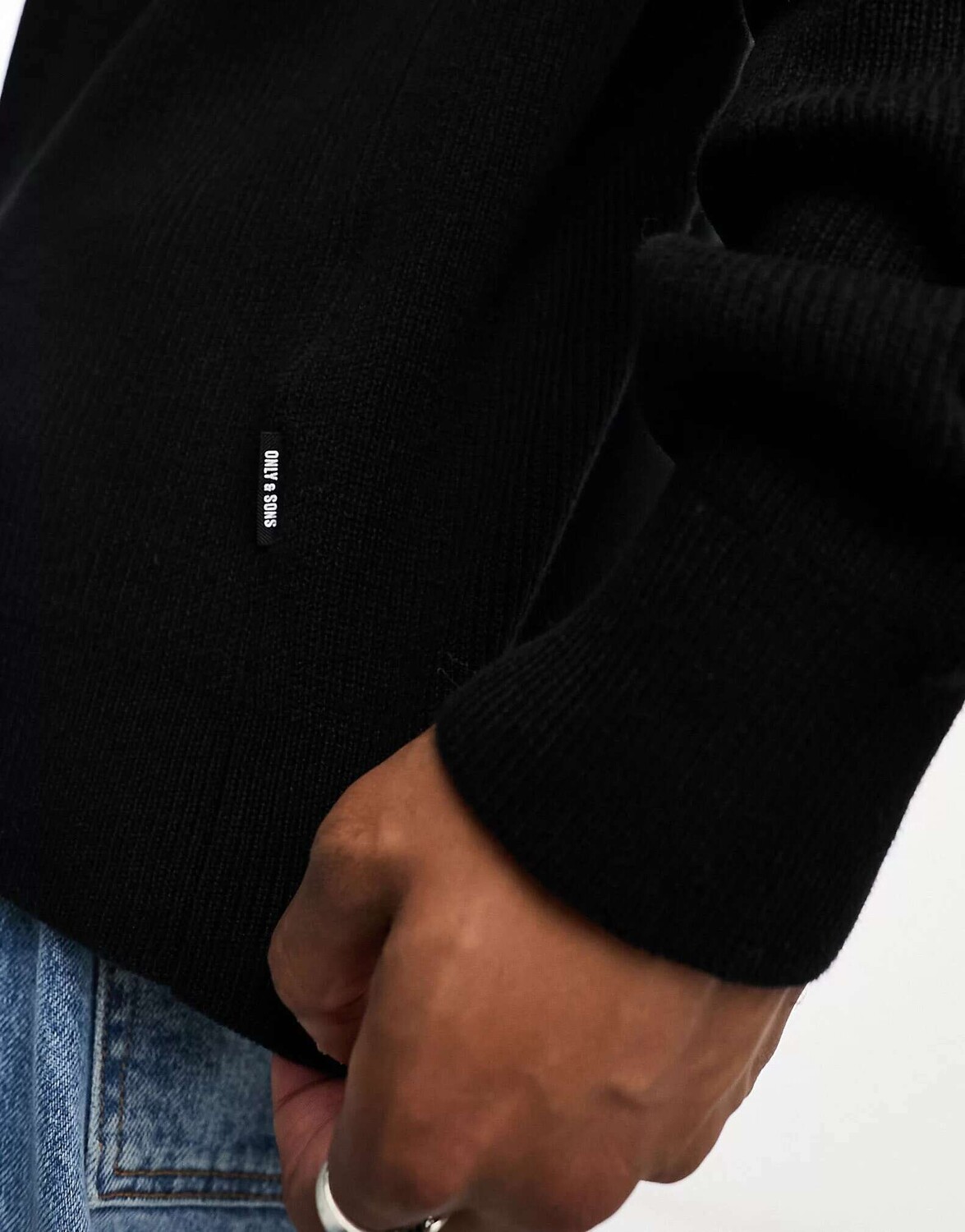Черный джемпер в рубчик с высоким воротником и высоким воротником Only & Sons
Черный джемпер в рубчик с высоким воротником и высоким воротником Only & Sons