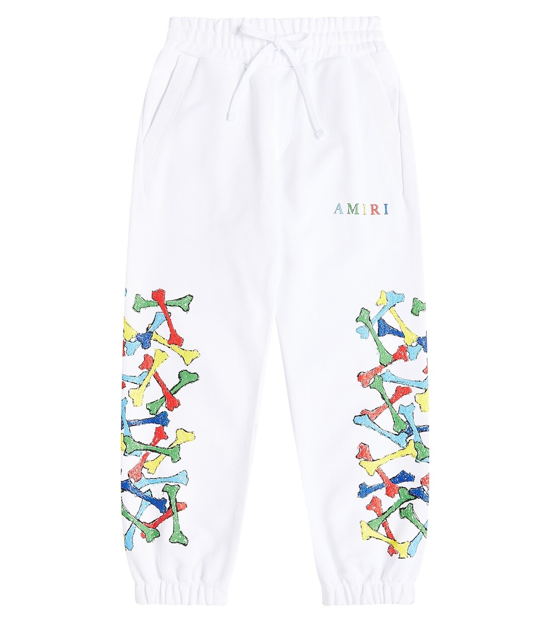 Спортивные брюки из хлопка с принтом Amiri, белый 
Спортивные брюки из хлопка с принтом Amiri, белый