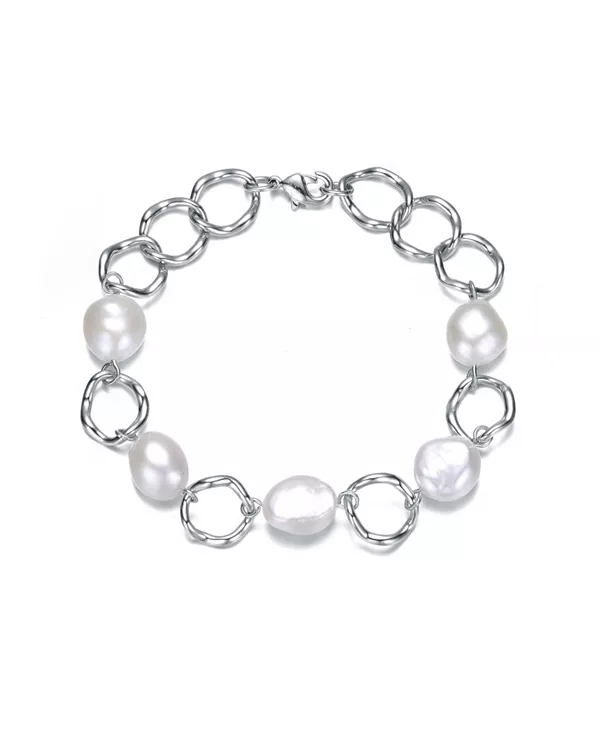 Браслет-Цепочка из стерлингового серебра с настоящим пресноводным жемчугом Genevive, silver
Браслет-Цепочка из стерлингового серебра с настоящим пресноводным жемчугом Genevive, silver