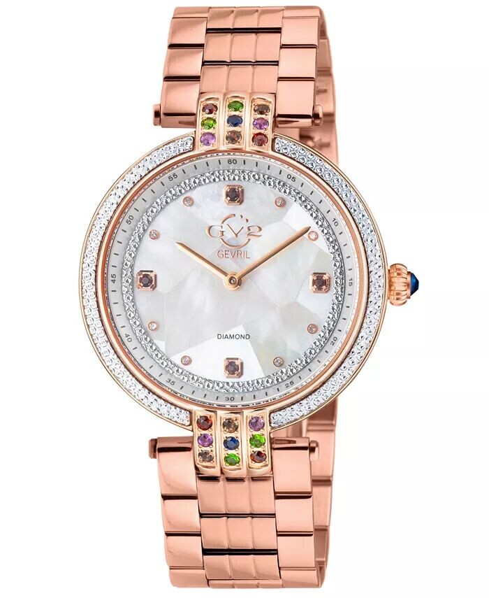 Женские часы Matera швейцарские кварцевые розовые из нержавеющей стали 35 мм GV2 by Gevril
Женские часы Matera швейцарские кварцевые розовые из нержавеющей стали 35 мм GV2 by Gevril