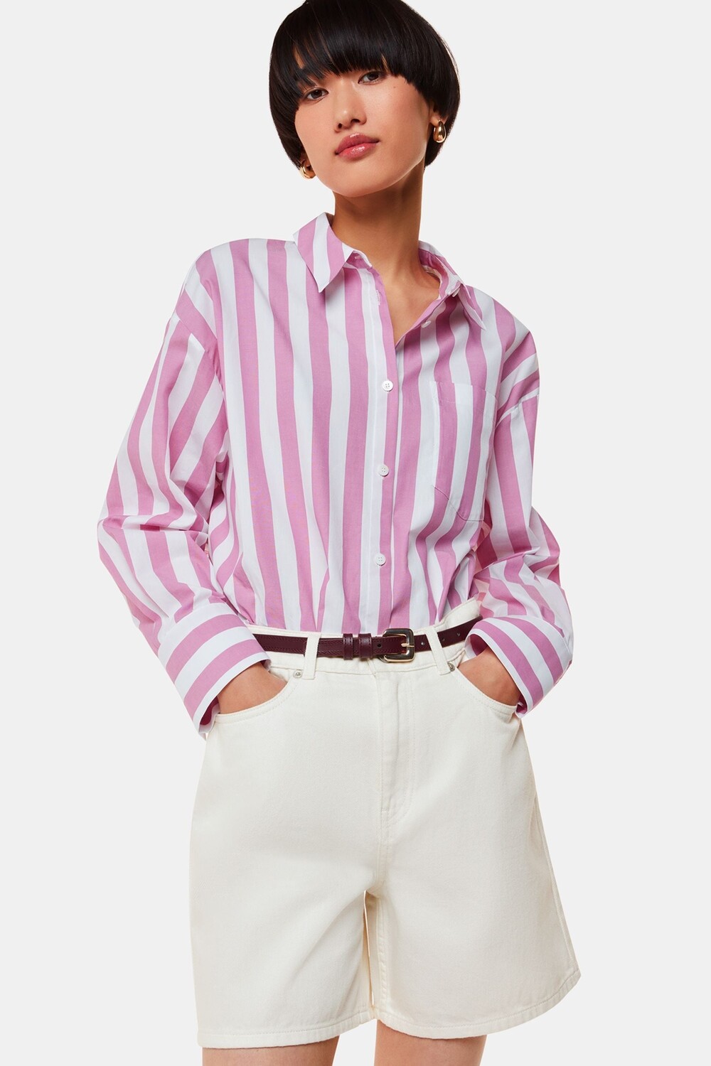 Настоящие джинсовые шорты Whistles, белый
Настоящие джинсовые шорты Whistles, белый