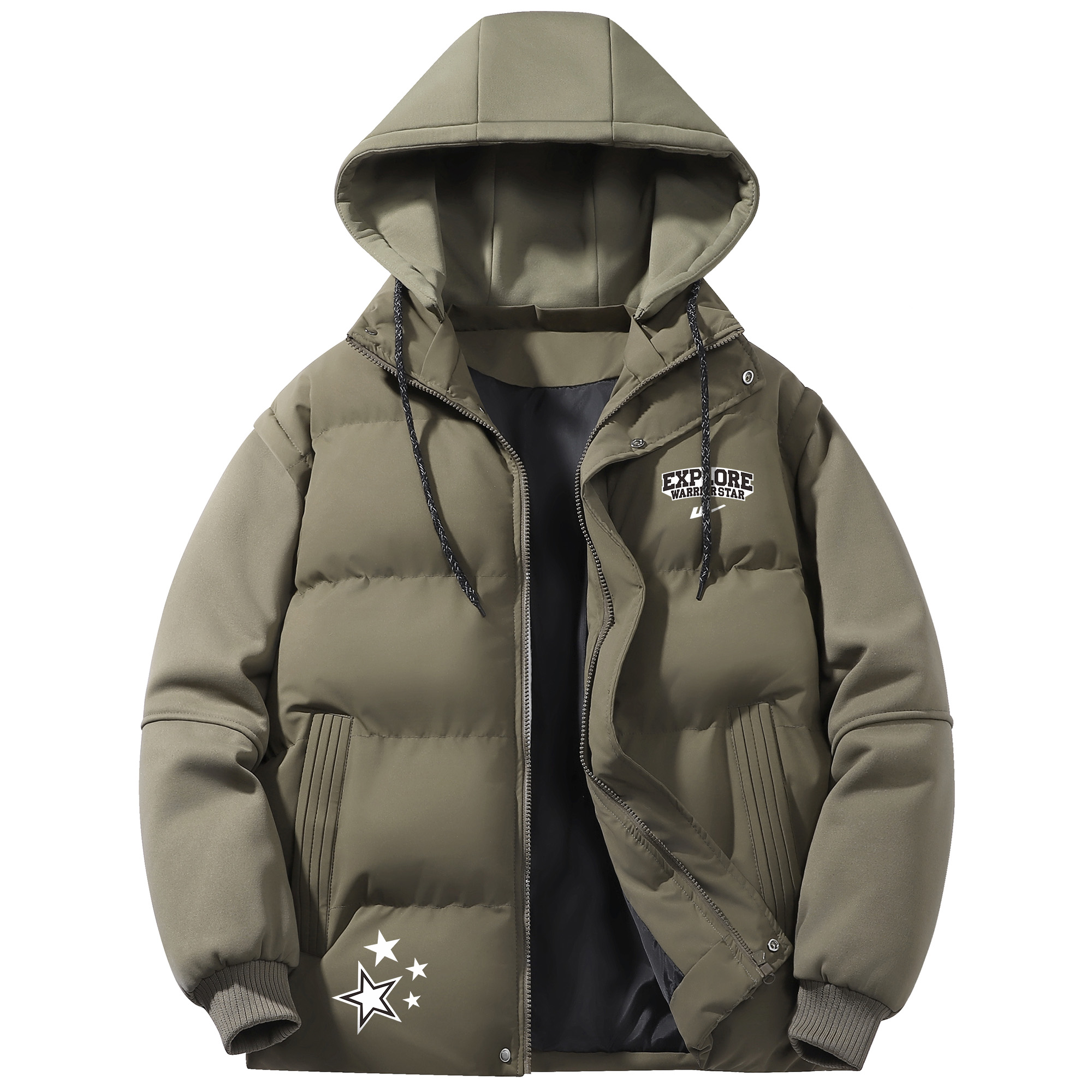 Пуховик Unisex Hooded Moderate Padded WARRIOR, coffee
Пуховик Unisex Hooded Moderate Padded WARRIOR, coffee