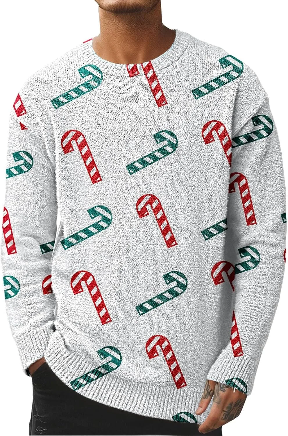 Мужской свитер Ugly Christmas с оленями и снежинками
Мужской свитер Ugly Christmas с оленями и снежинками