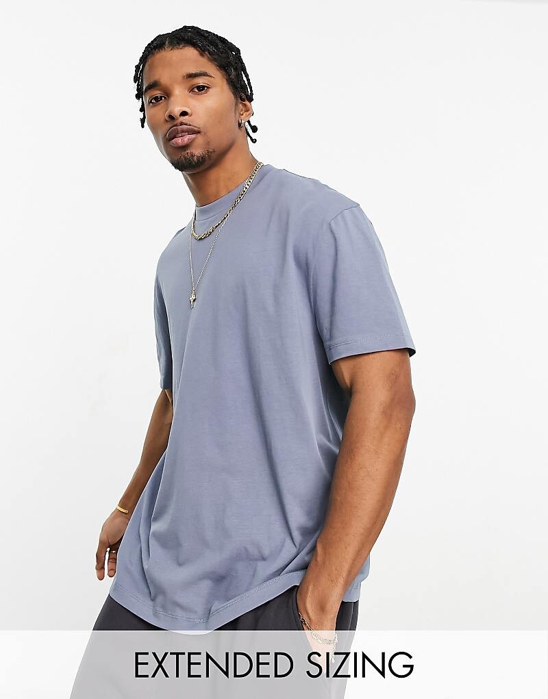 ASOS DESIGN 240 г/м2 Футболка свободного кроя с круглым вырезом из плотной ткани синего цвета
ASOS DESIGN 240 г/м2 Футболка свободного кроя с круглым вырезом из плотной ткани синего цвета