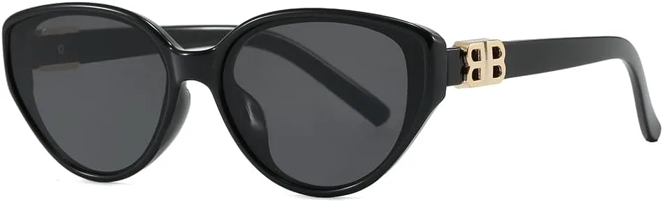 Модные солнцезащитные очки «кошачий глаз» со стильной оправой с двойным логотипом «B», градиентными/тонированными линзами и защитой от УФ-излучения ENSARJOE, Black
Модные солнцезащитные очки «кошачий глаз» со стильной оправой с двойным логотипом «B», градиентными/тонированными линзами и защитой от УФ-излучения ENSARJOE, Black