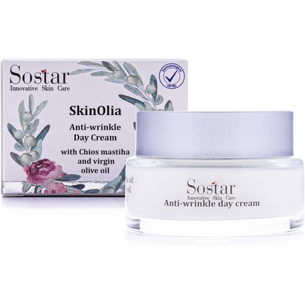 Дневной крем против морщин с греческой мастикой и экстрактом органического оливкового масла Sostar
Дневной крем против морщин с греческой мастикой и экстрактом органического оливкового масла Sostar