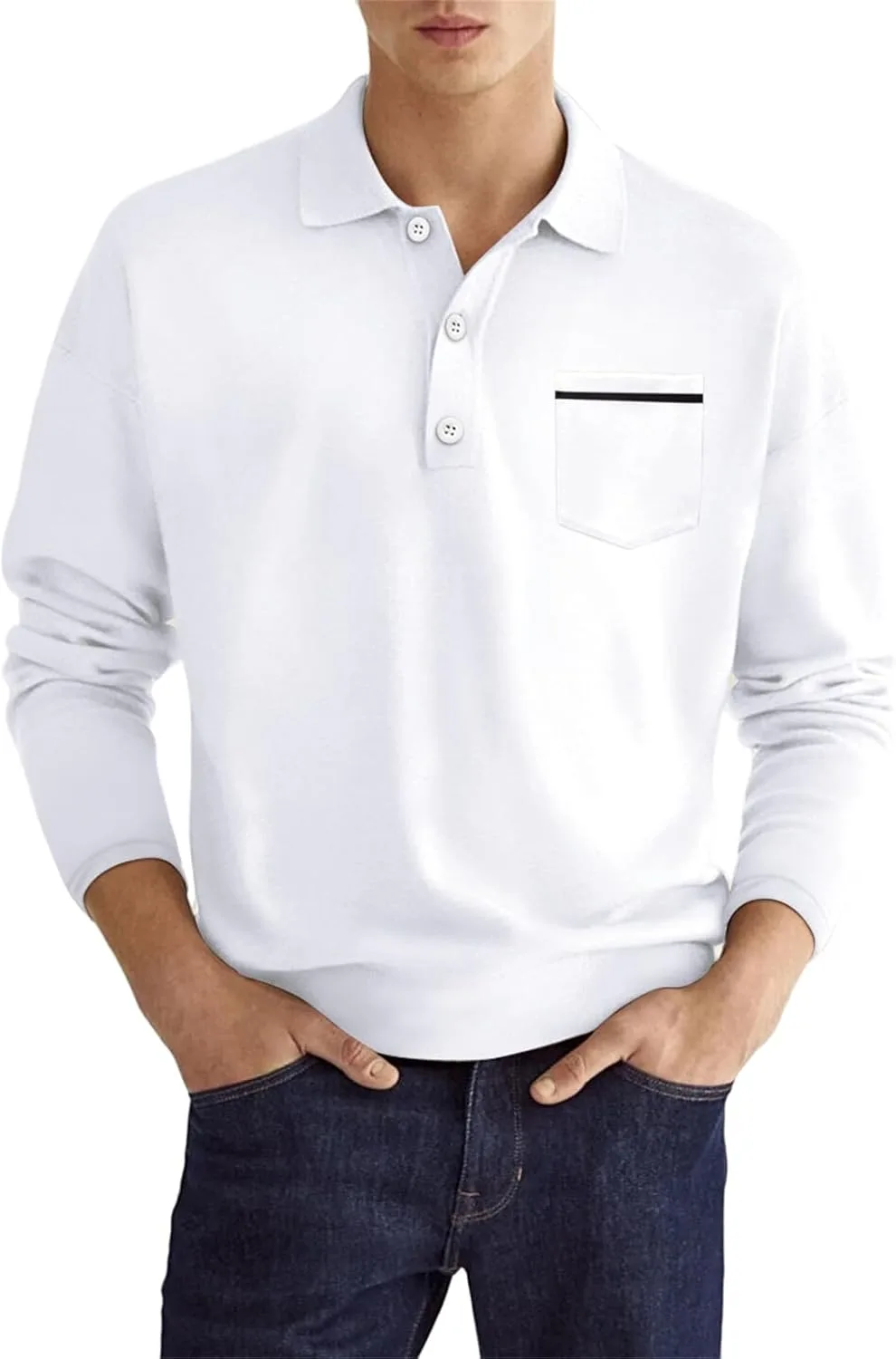 Evzosrz Поло для мужчин, длинный рукав, карман
Evzosrz Поло для мужчин, длинный рукав, карман