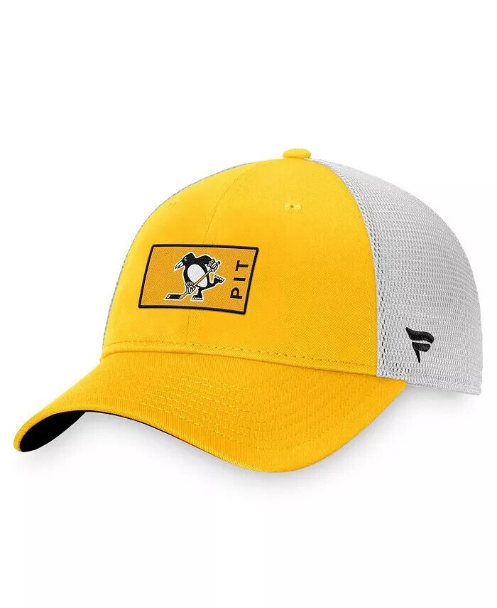Мужская бейсболка Snapback Pro Trucker Pittsburgh Penguins, золотая, белая Fanatics
Мужская бейсболка Snapback Pro Trucker Pittsburgh Penguins, золотая, белая Fanatics