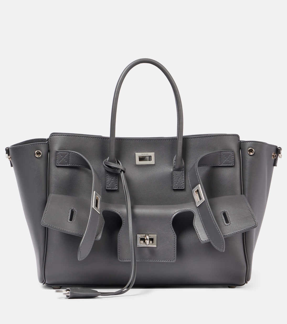 Bel Air маленькая кожаная сумка-тоут Balenciaga, серый
Bel Air маленькая кожаная сумка-тоут Balenciaga, серый