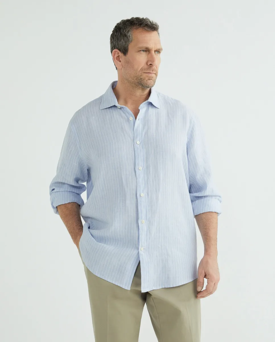 100% льняная мужская рубашка спортивного классического кроя больших размеров Emidio Tucci, синий
100% льняная мужская рубашка спортивного классического кроя больших размеров Emidio Tucci, синий