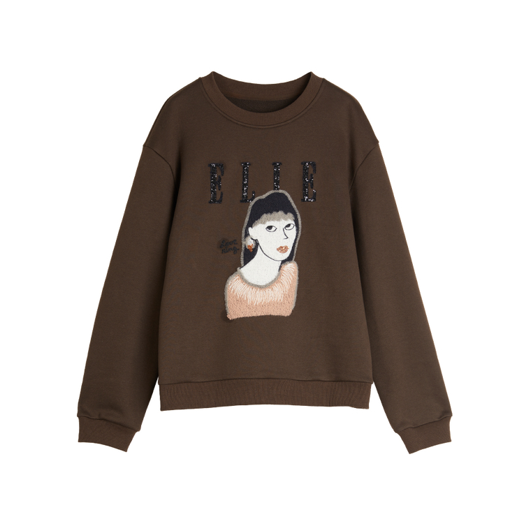 ELLE Свитшот Women's Coffee Crew Neck Moderate Regular
ELLE Свитшот Women's Coffee Crew Neck Moderate Regular