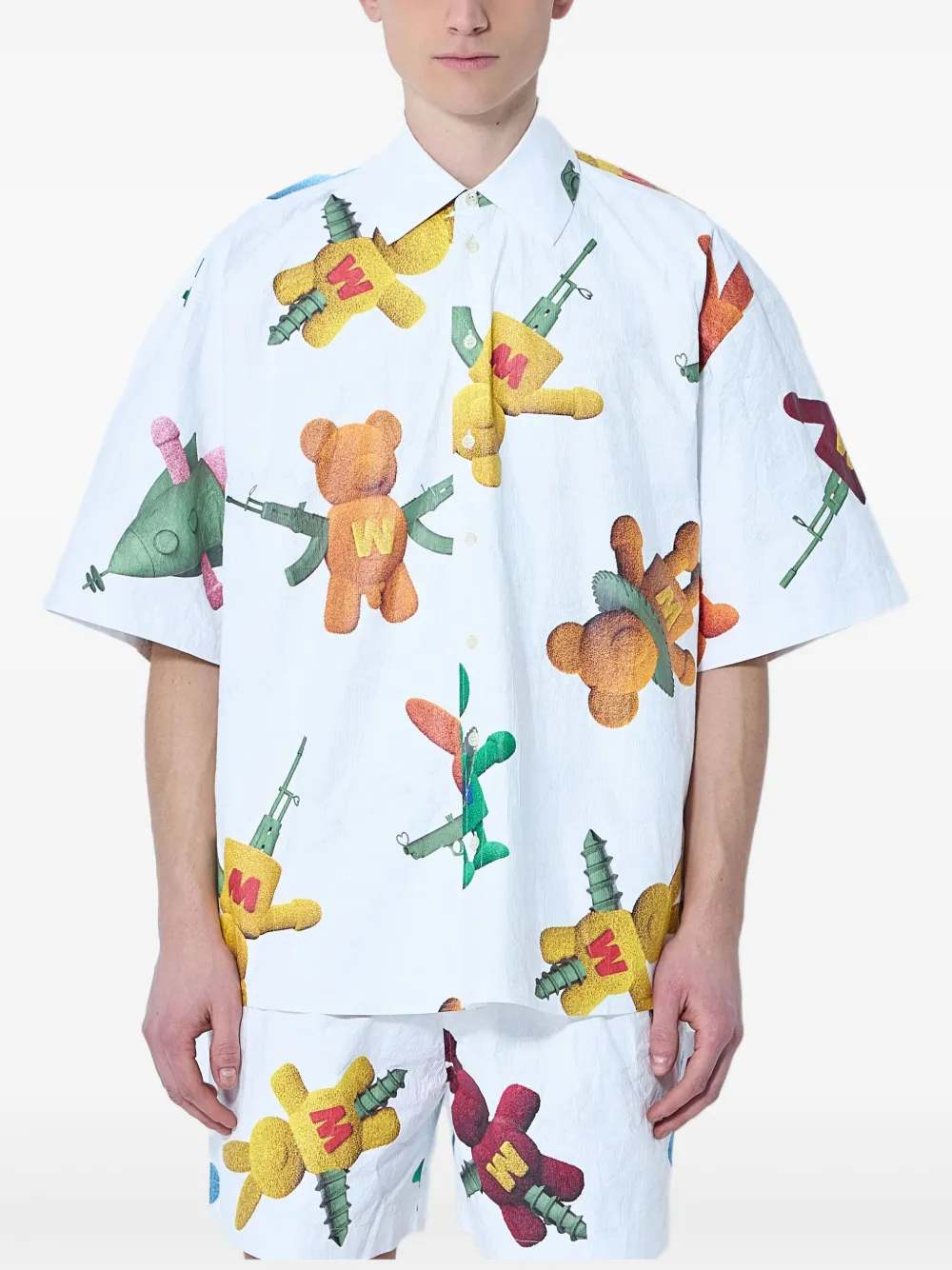 Рубашка с графическим принтом Walter Van Beirendonck, белый
Рубашка с графическим принтом Walter Van Beirendonck, белый