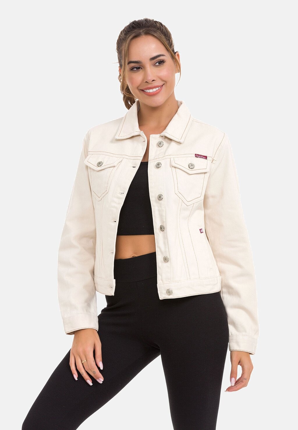 Джинсовая куртка Cipo & Baxx, бежевый 
Джинсовая куртка Cipo & Baxx, бежевый