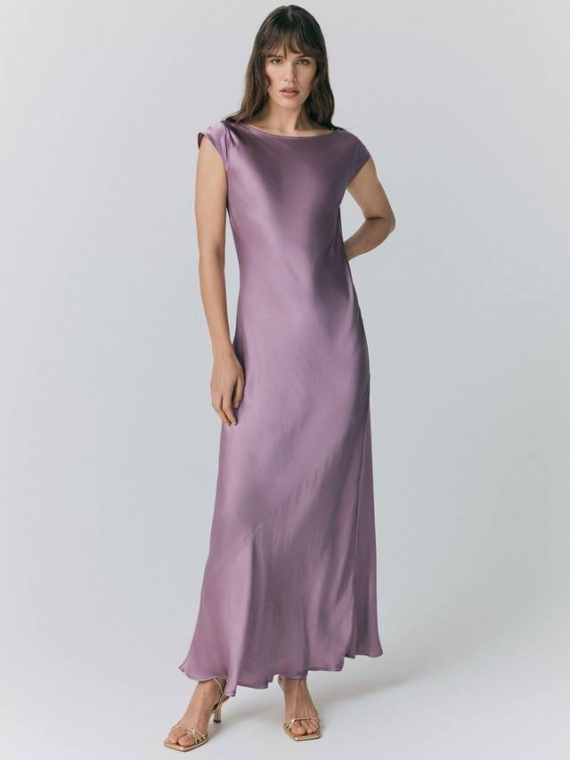 Атласное платье миди от averie Ghost, фиолетовый 
Атласное платье миди от averie Ghost, фиолетовый