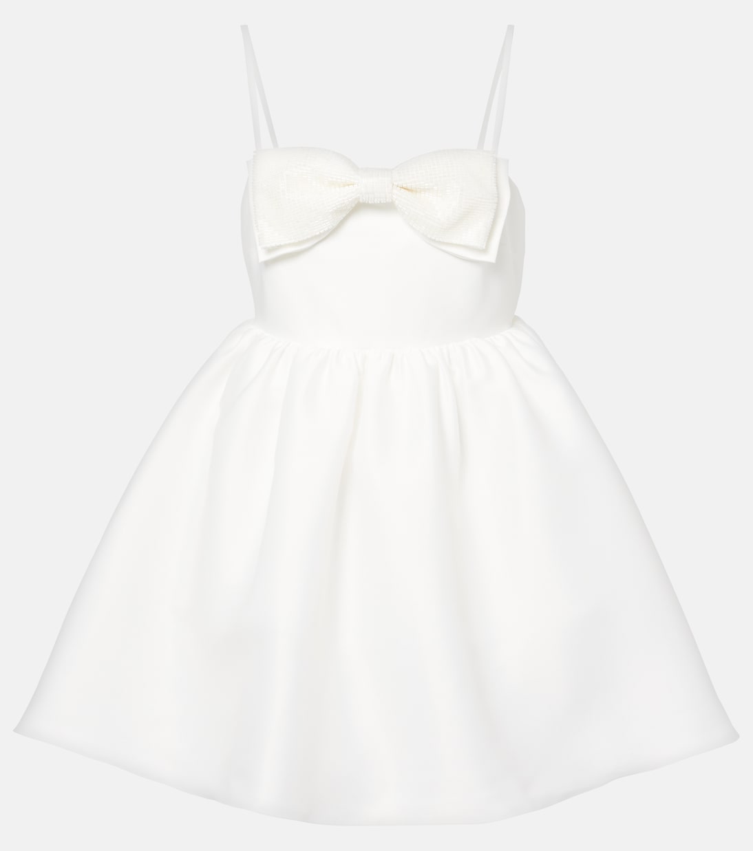 Мини-платье из тафты с отделкой бантом и бисером Self-Portrait, белый
Мини-платье из тафты с отделкой бантом и бисером Self-Portrait, белый