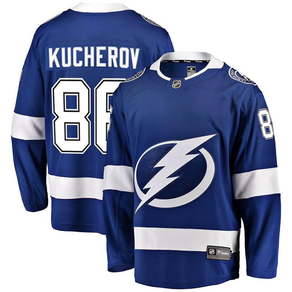 Мужская синяя футболка Fanatics Branded Nikita Kucherov Tampa Bay Lightning Home Breakaway Player, цвет Lgh Blue
Мужская синяя футболка Fanatics Branded Nikita Kucherov Tampa Bay Lightning Home Breakaway Player, цвет Lgh Blue