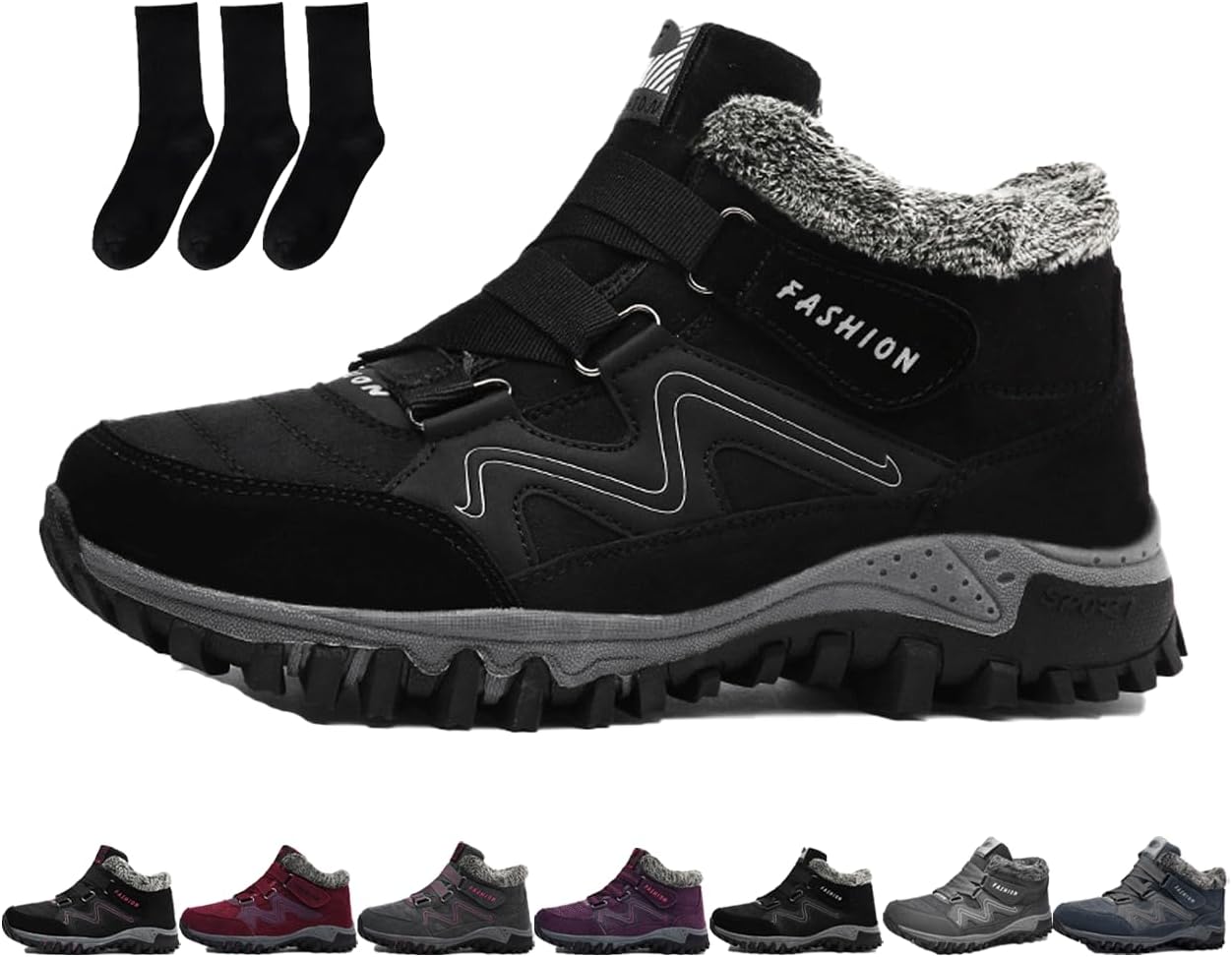 Мужские и женские зимние термоботинки, водонепроницаемые удобные снежные ботинки, обувь с меховой подкладкой до щиколотки, легкая противоскользящая обувь для улицы Generic, Black 11.5women/10men
Мужские и женские зимние термоботинки, водонепроницаемые удобные снежные ботинки, обувь с меховой подкладкой до щиколотки, легкая противоскользящая обувь для улицы Generic, Black 11.5women/10men