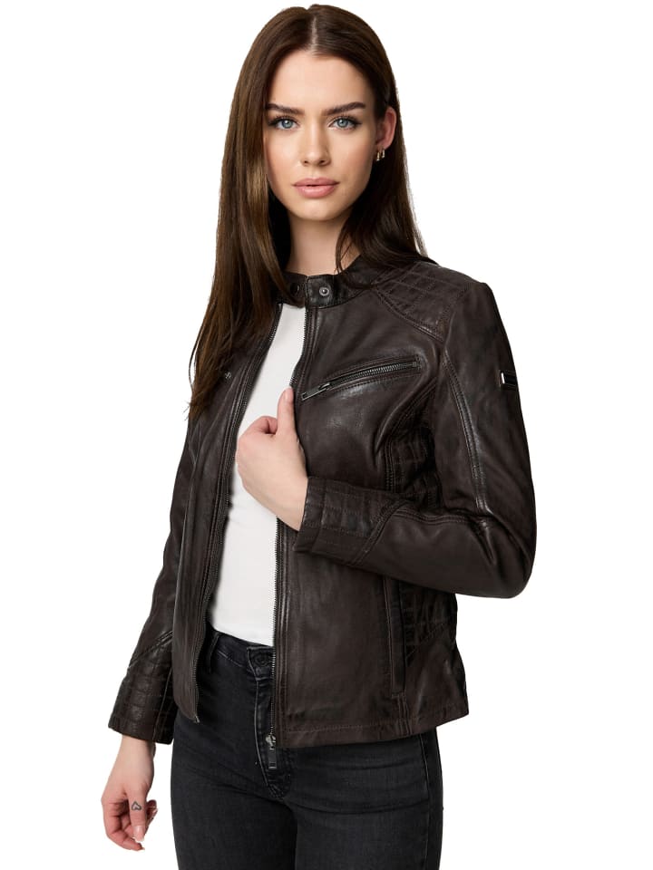 Кожаная куртка Tazzio, коричневый
Кожаная куртка Tazzio, коричневый