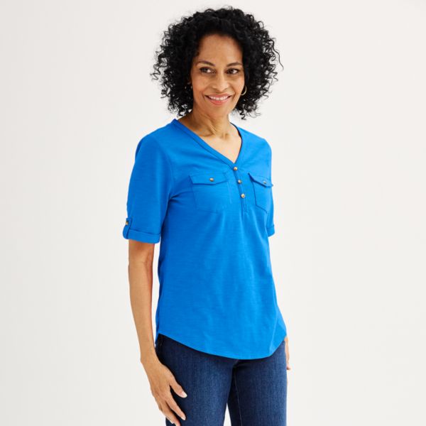 Женская удлинённая рубашка с длинным рукавом и налокотниками Croft & Barrow, цвет valen river
Женская удлинённая рубашка с длинным рукавом и налокотниками Croft & Barrow, цвет valen river