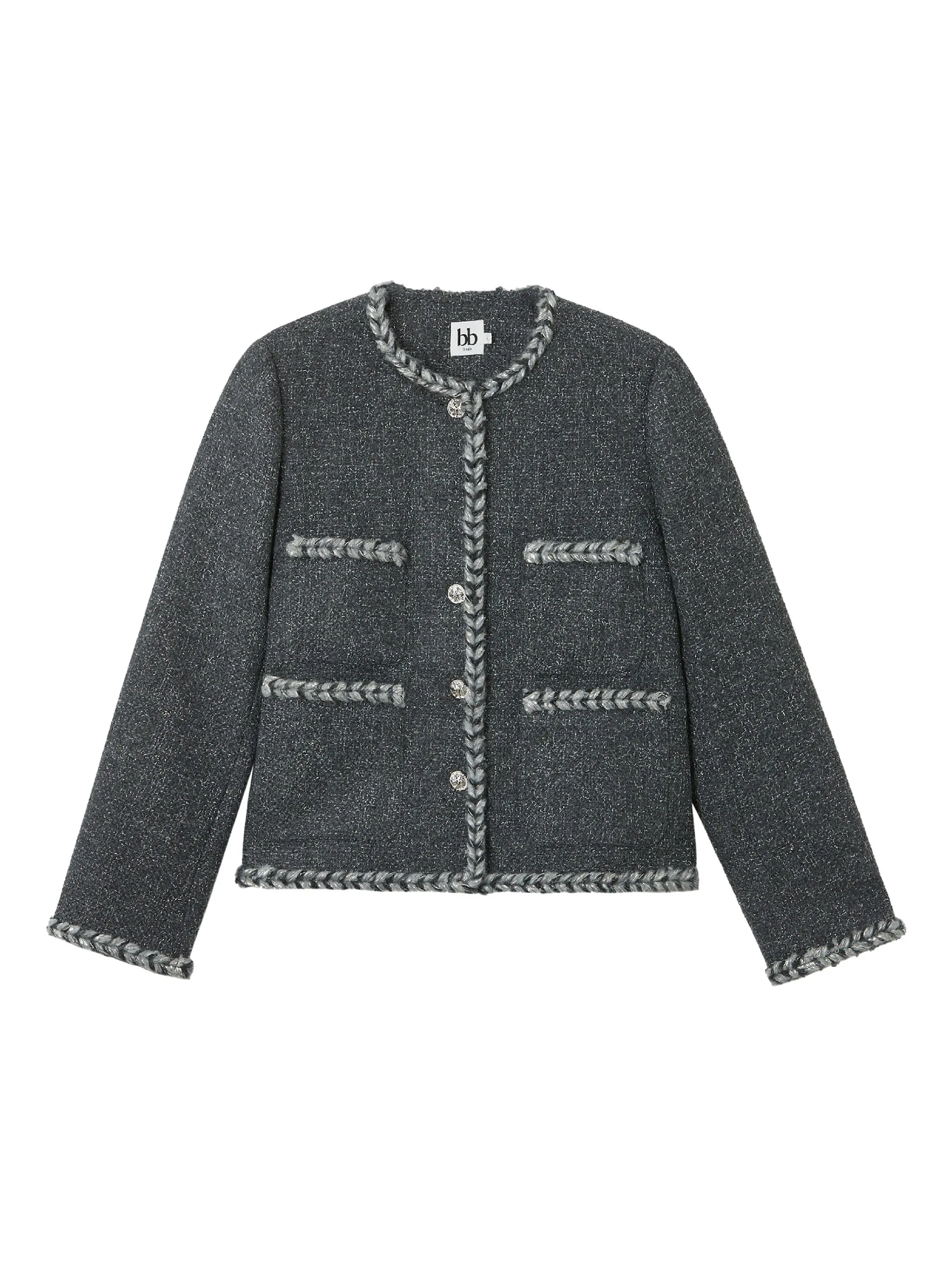 Жакет с плетеной отделкой B+Ab, серый
Жакет с плетеной отделкой B+Ab, серый
