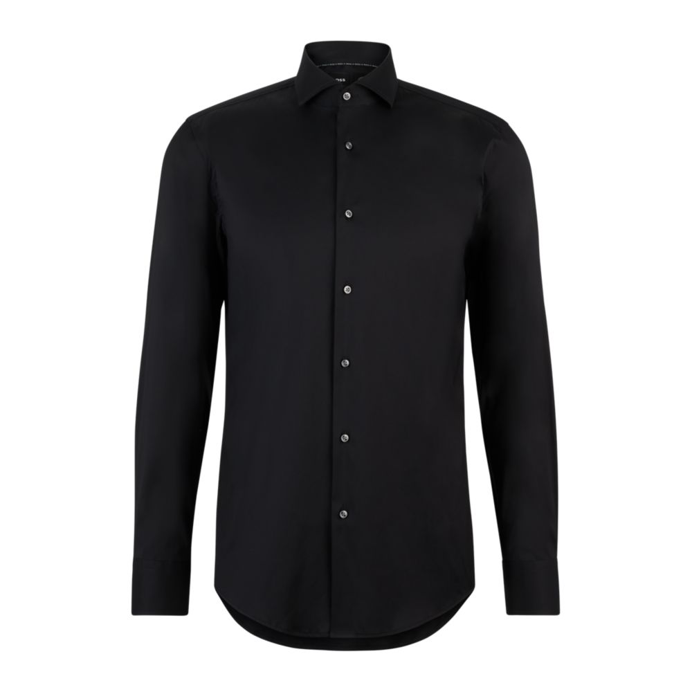 Рубашка облегающего кроя из легкогладящегося поплина BOSS, черный
Рубашка облегающего кроя из легкогладящегося поплина BOSS, черный