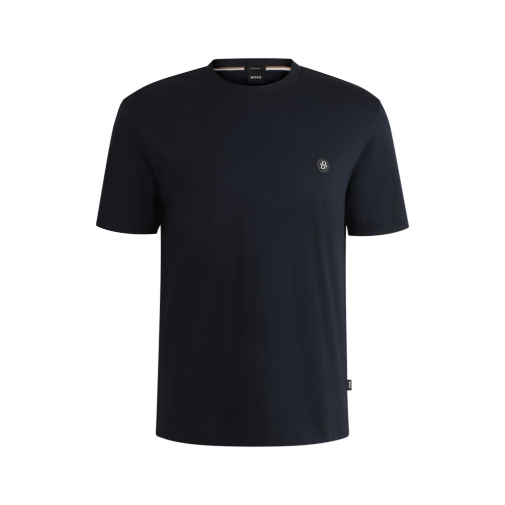 Футболка из мерсеризованного хлопка с монограммой Double B BOSS, темно-синий
Футболка из мерсеризованного хлопка с монограммой Double B BOSS, темно-синий