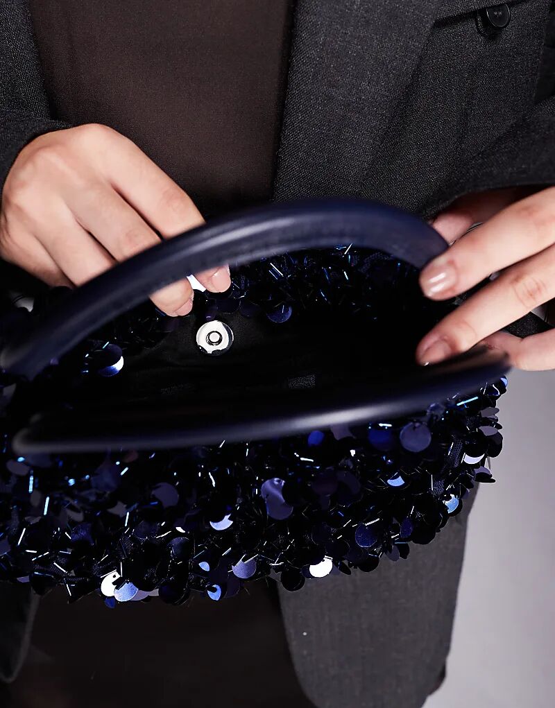 Сумка-клатч ASOS DESIGN с пайетками темно-синего цвета
Сумка-клатч ASOS DESIGN с пайетками темно-синего цвета