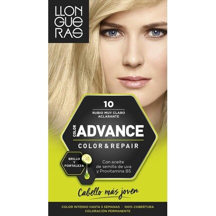 Краска для волос Color Advance 10 Extra Clear Blonde, Llongueras
Краска для волос Color Advance 10 Extra Clear Blonde, Llongueras