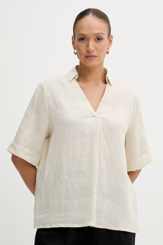 Льняная блузка United Colors Of Benetton, бежевый
Льняная блузка United Colors Of Benetton, бежевый