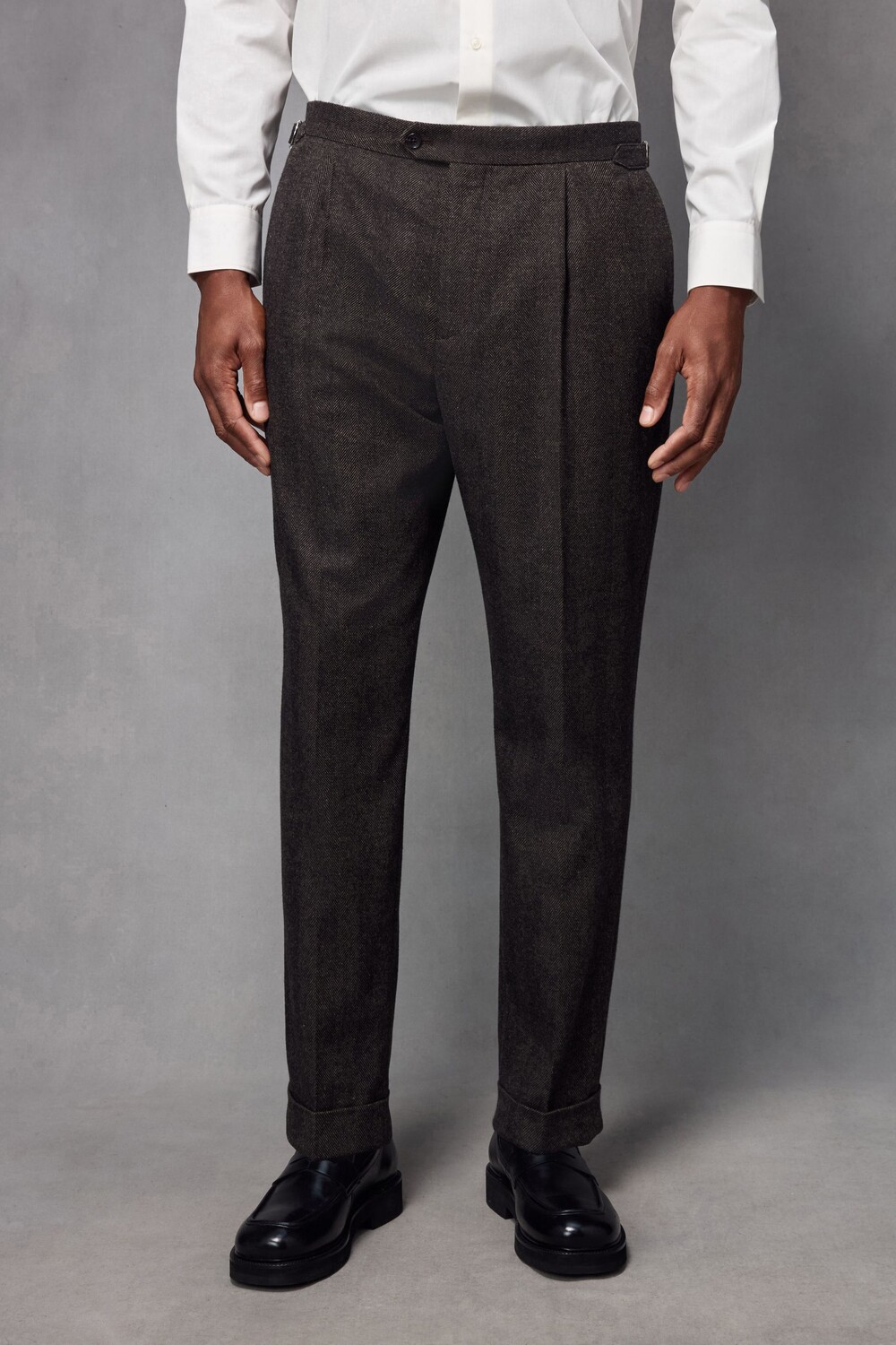 Брюки из шерстяной смеси с узором «в ёлочку» Next, коричневый
Брюки из шерстяной смеси с узором «в ёлочку» Next, коричневый