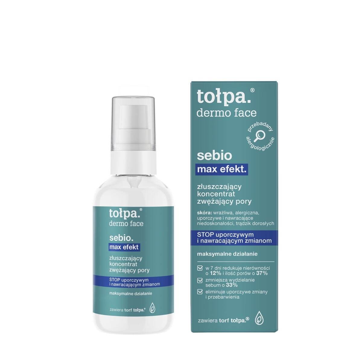 Tołpa, dermo face sebio max effect, отшелушивающий концентрат, сужающий поры, 75 мл
Tołpa, dermo face sebio max effect, отшелушивающий концентрат, сужающий поры, 75 мл