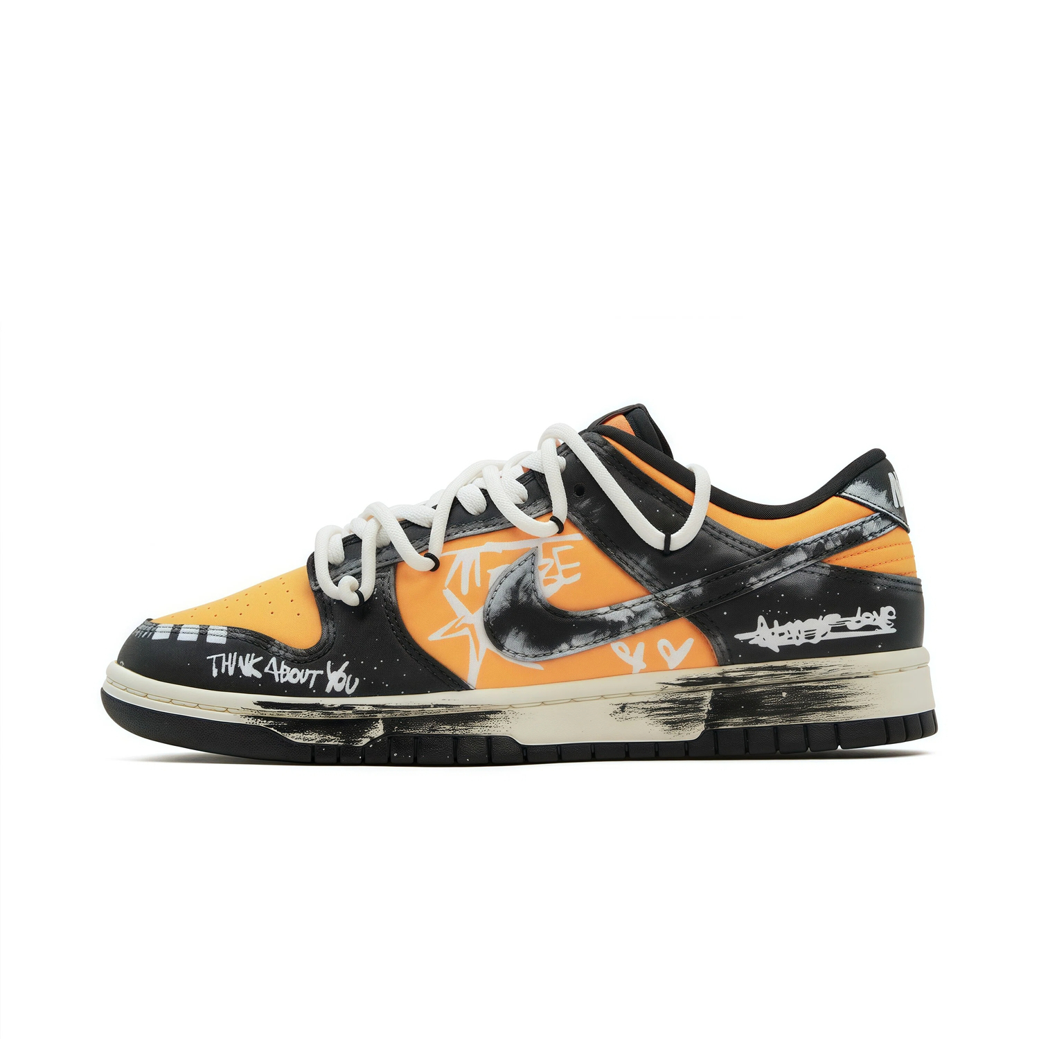 Nike Кроссовки для скейтбординга Dunk Graffiti Messenger Leather Slip Resistant Abrasion Resistant низкие мужские черные оранжевые
Nike Кроссовки для скейтбординга Dunk Graffiti Messenger Leather Slip Resistant Abrasion Resistant низкие мужские черные оранжевые