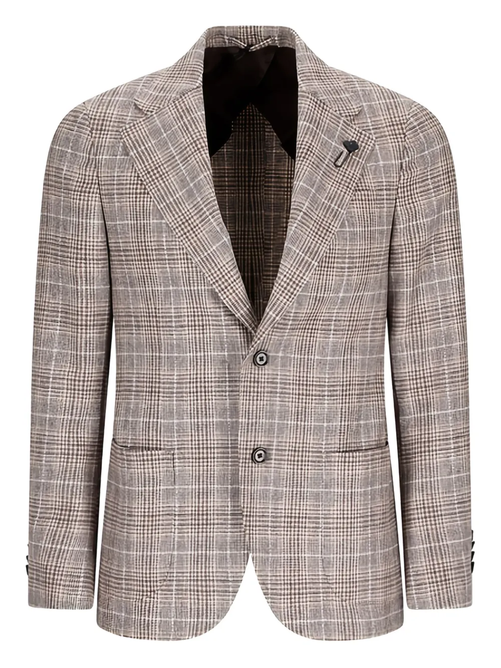 Клетчатый жакет на пуговицах Lardini, нейтральный
Клетчатый жакет на пуговицах Lardini, нейтральный