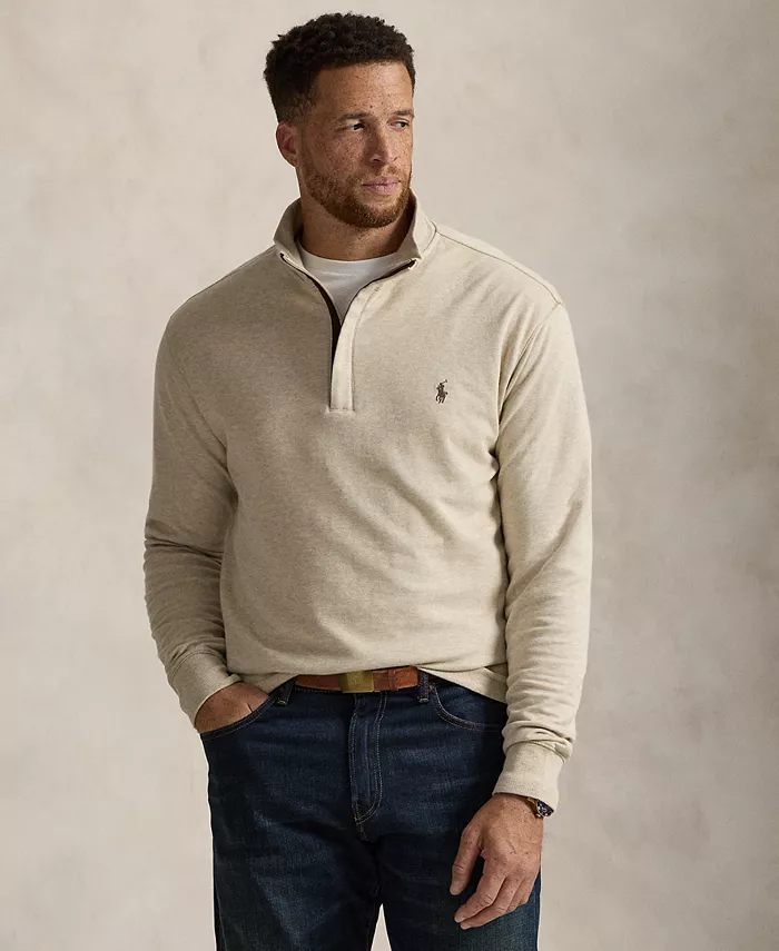 Мужская толстовка Big & Tall Luxury Jersey с молнией на четверть Polo Ralph Lauren, загар/бежевый
Мужская толстовка Big & Tall Luxury Jersey с молнией на четверть Polo Ralph Lauren, загар/бежевый