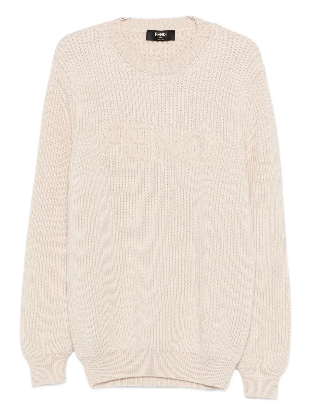 Свитер с вышитым логотипом Fendi, нейтральный
Свитер с вышитым логотипом Fendi, нейтральный