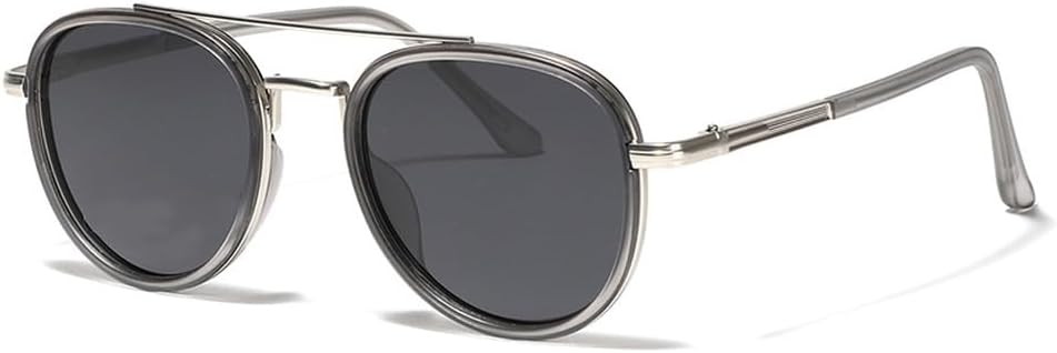 круглые солнцезащитные очки с двойной перемычкой для мужчин, металлические, унисекс, поляризованные солнцезащитные очки для женщин, очки для вождения, зеленые, серые, коричневые WNCKSQ, Gray Silver Frame
круглые солнцезащитные очки с двойной перемычкой для мужчин, металлические, унисекс, поляризованные солнцезащитные очки для женщин, очки для вождения, зеленые, серые, коричневые WNCKSQ, Gray Silver Frame