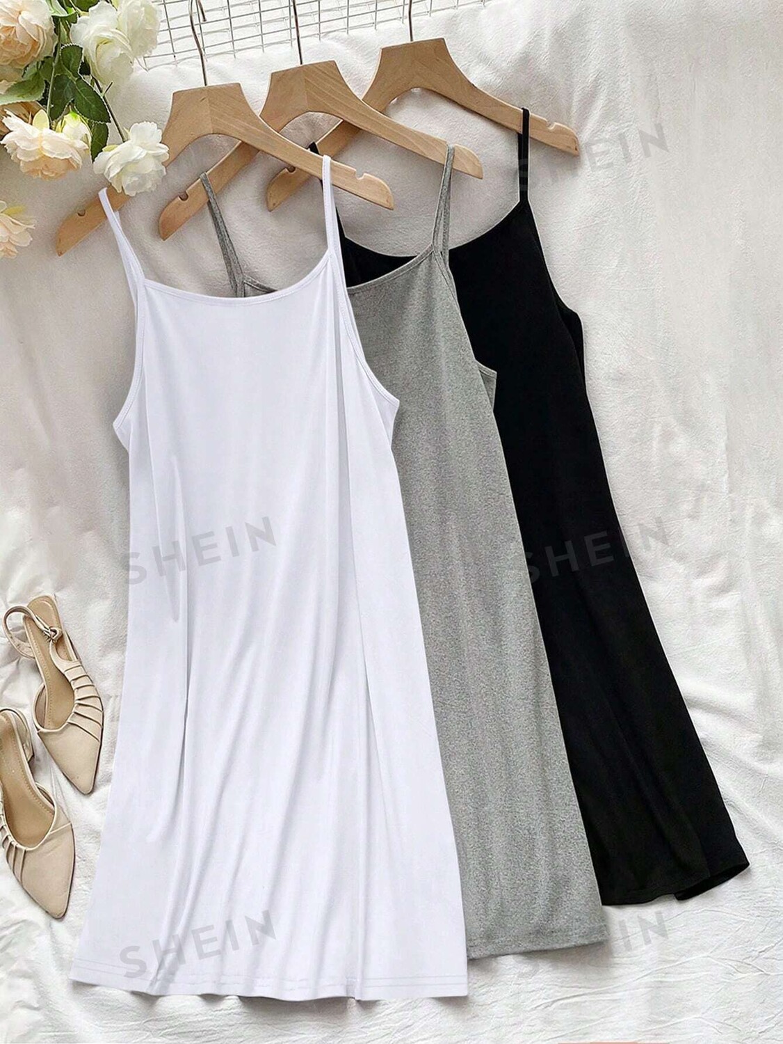 LUNE, 3 шт./компл., Женская однотонная майка больших размеров, однотонная майка Shein, мультиколор 
LUNE, 3 шт./компл., Женская однотонная майка больших размеров, однотонная майка Shein, мультиколор