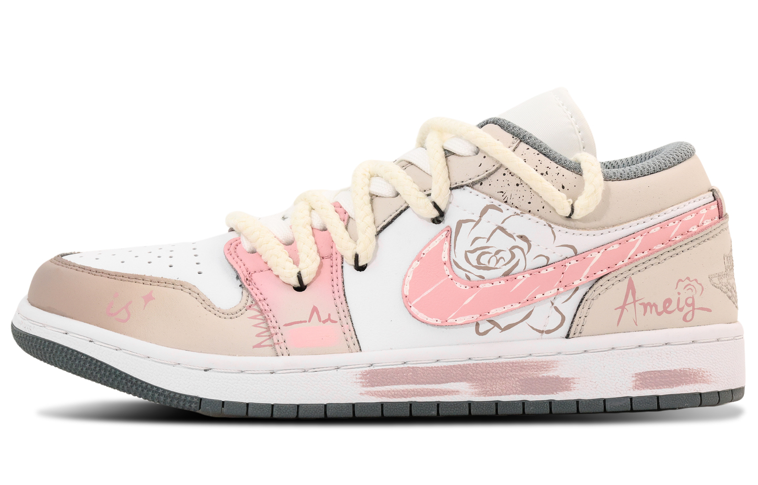 Jordan Кроссовки Air 1 Sugar Heart Rose, износостойкие, низкие, винтажные, баскетбольные, унисекс, белый с розовым
Jordan Кроссовки Air 1 Sugar Heart Rose, износостойкие, низкие, винтажные, баскетбольные, унисекс, белый с розовым