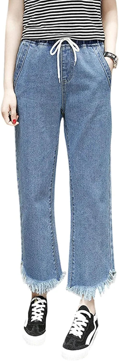 Flygo Женские джинсы Bootcut свободного кроя с рваным краем
Flygo Женские джинсы Bootcut свободного кроя с рваным краем