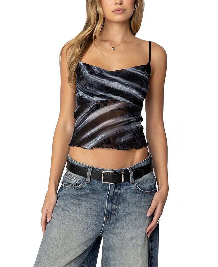 Майка из нейлона с принтом Nitney Edikted, черный
Майка из нейлона с принтом Nitney Edikted, черный