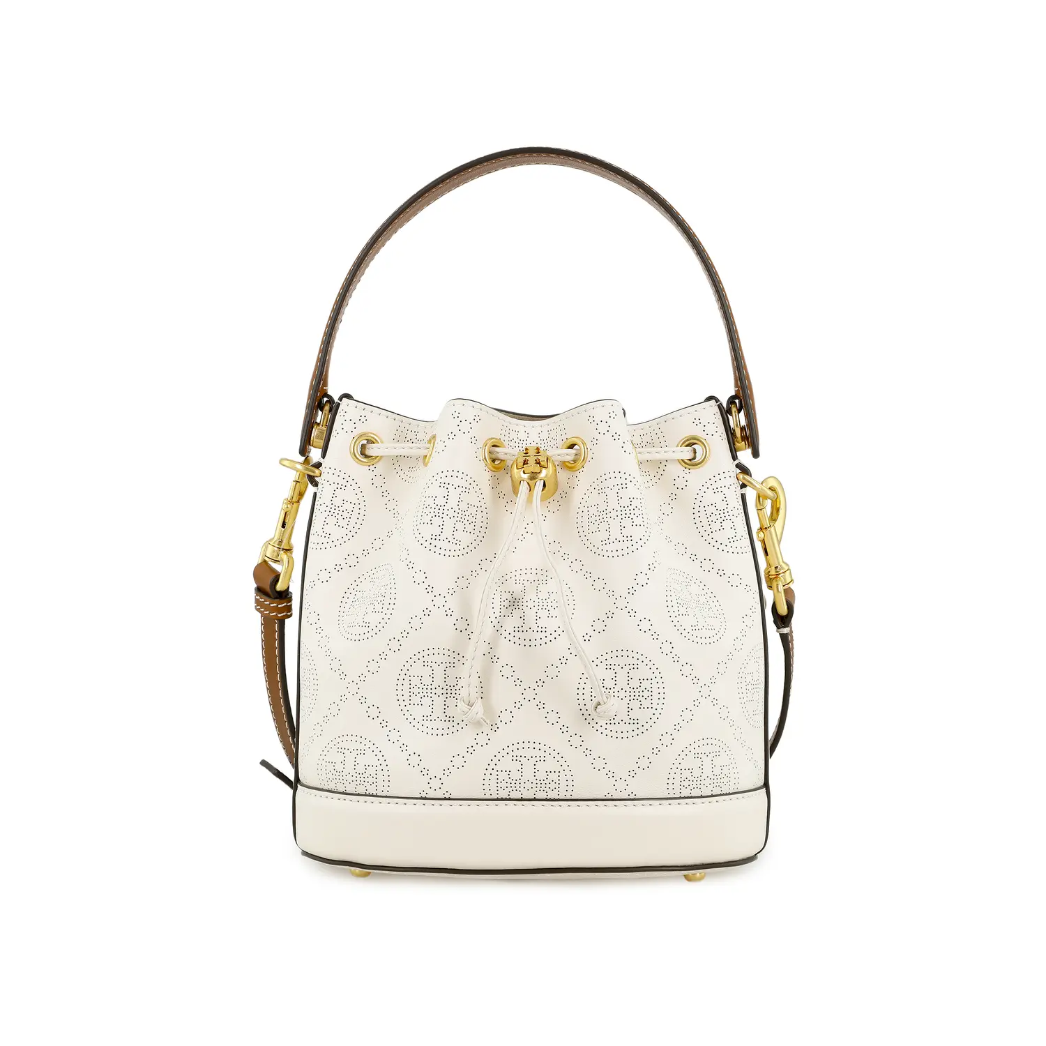 TORY BURCH Монограмма кожаная сумка-ведро
TORY BURCH Монограмма кожаная сумка-ведро