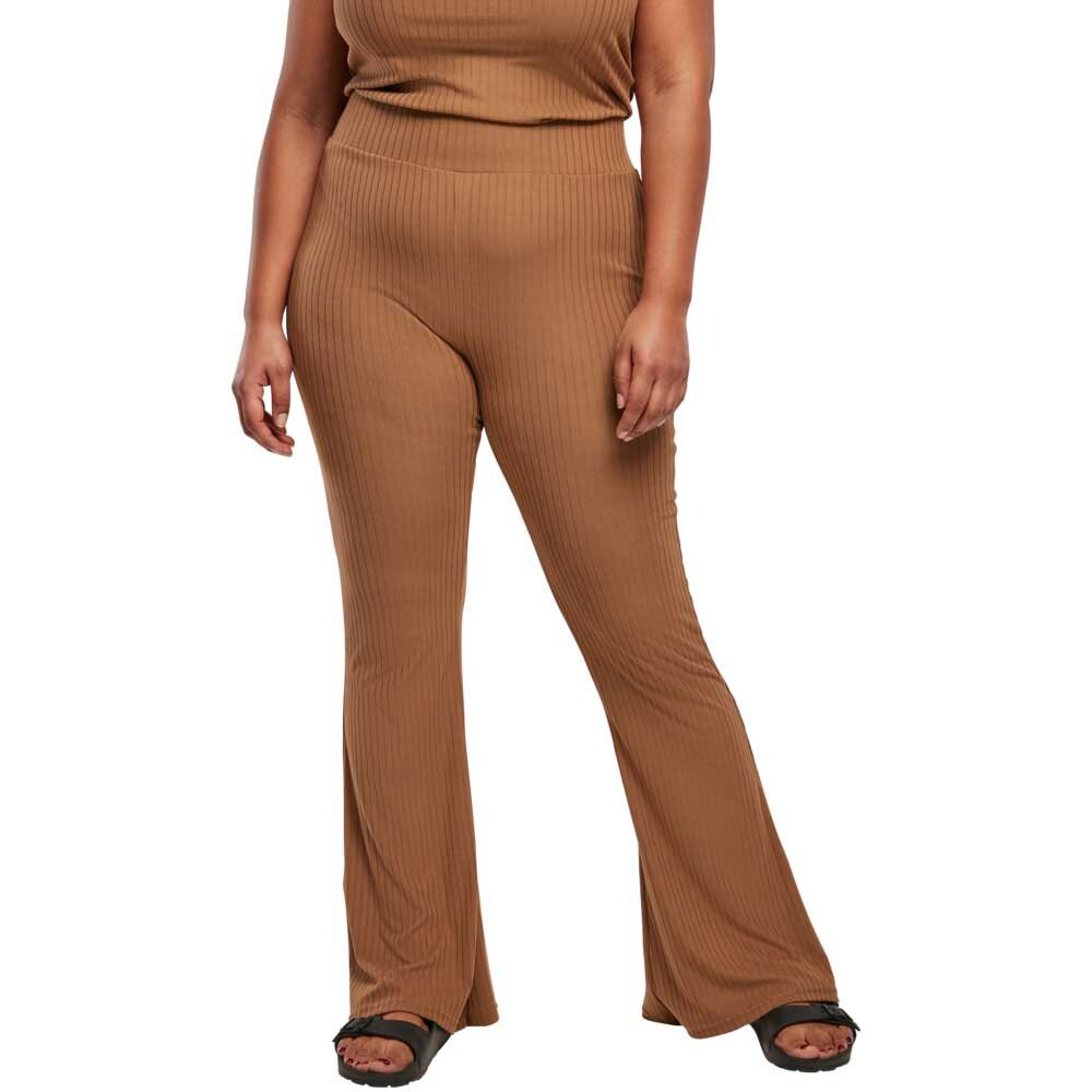 Леггинсы Urban Classics Flared, коричневый 
Леггинсы Urban Classics Flared, коричневый