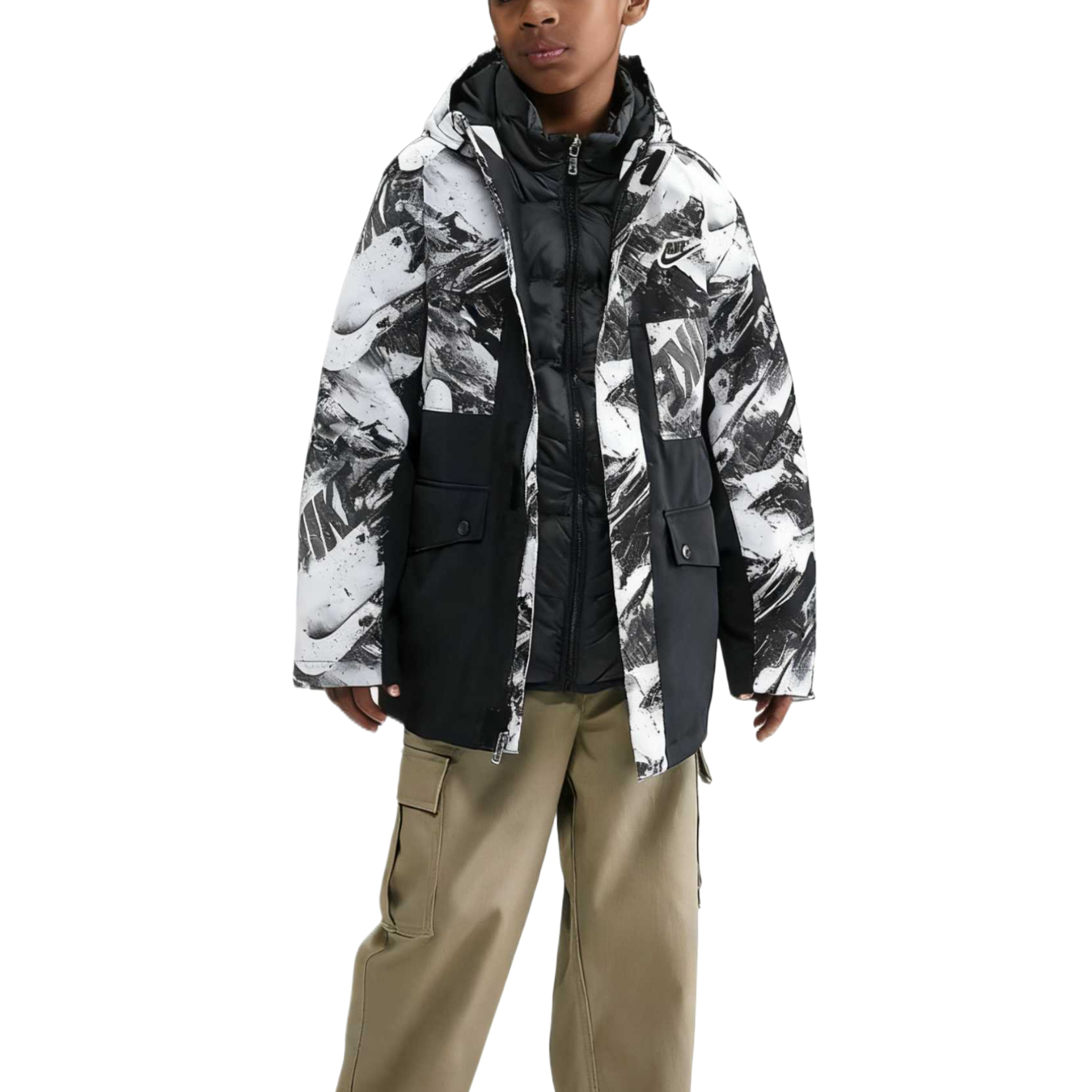 Детский комплект из двух предметов: пуховик Nike, белый/черный
Детский комплект из двух предметов: пуховик Nike, белый/черный