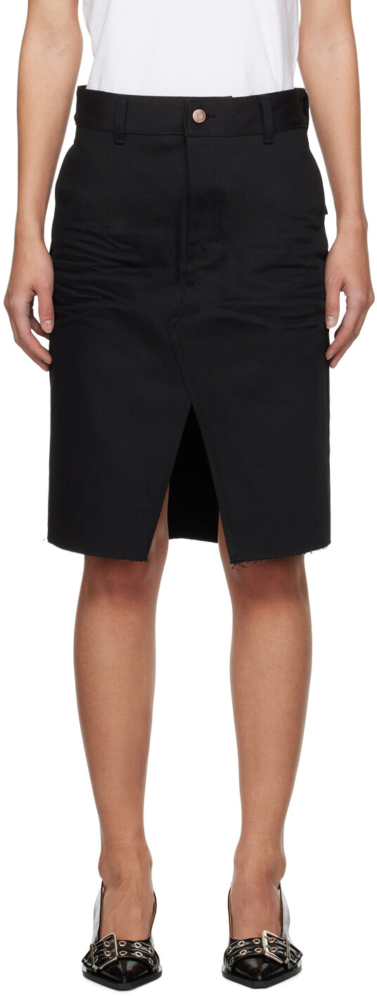 Черная юбка-миди с необработанными краями We11Done
Черная юбка-миди с необработанными краями We11Done