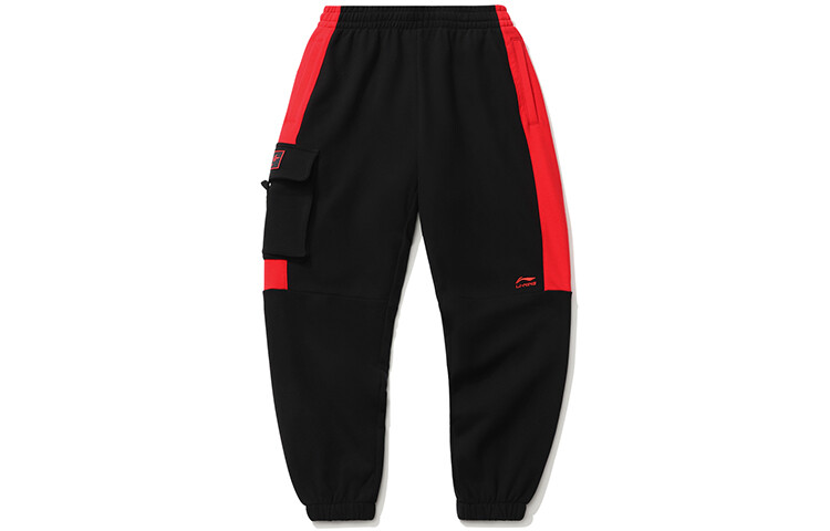 Спортивная модная коллекция трикотажные спортивные штаны мужские черные Lining, черный 
Спортивная модная коллекция трикотажные спортивные штаны мужские черные Lining, черный