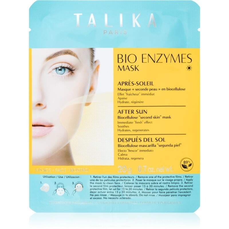 Talika Bio Enzymes Mask After Sun успокаивающая тканевая маска после загара 1 шт
Talika Bio Enzymes Mask After Sun успокаивающая тканевая маска после загара 1 шт