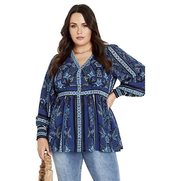 Женский топ с длинным рукавом и принтом Serene Plus Size Avenue, Petrol
Женский топ с длинным рукавом и принтом Serene Plus Size Avenue, Petrol