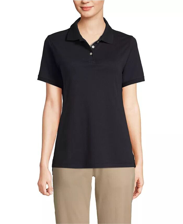 Школьная форма женская рубашка поло с коротким рукавом из интерлока Lands' End, черный
Школьная форма женская рубашка поло с коротким рукавом из интерлока Lands' End, черный
